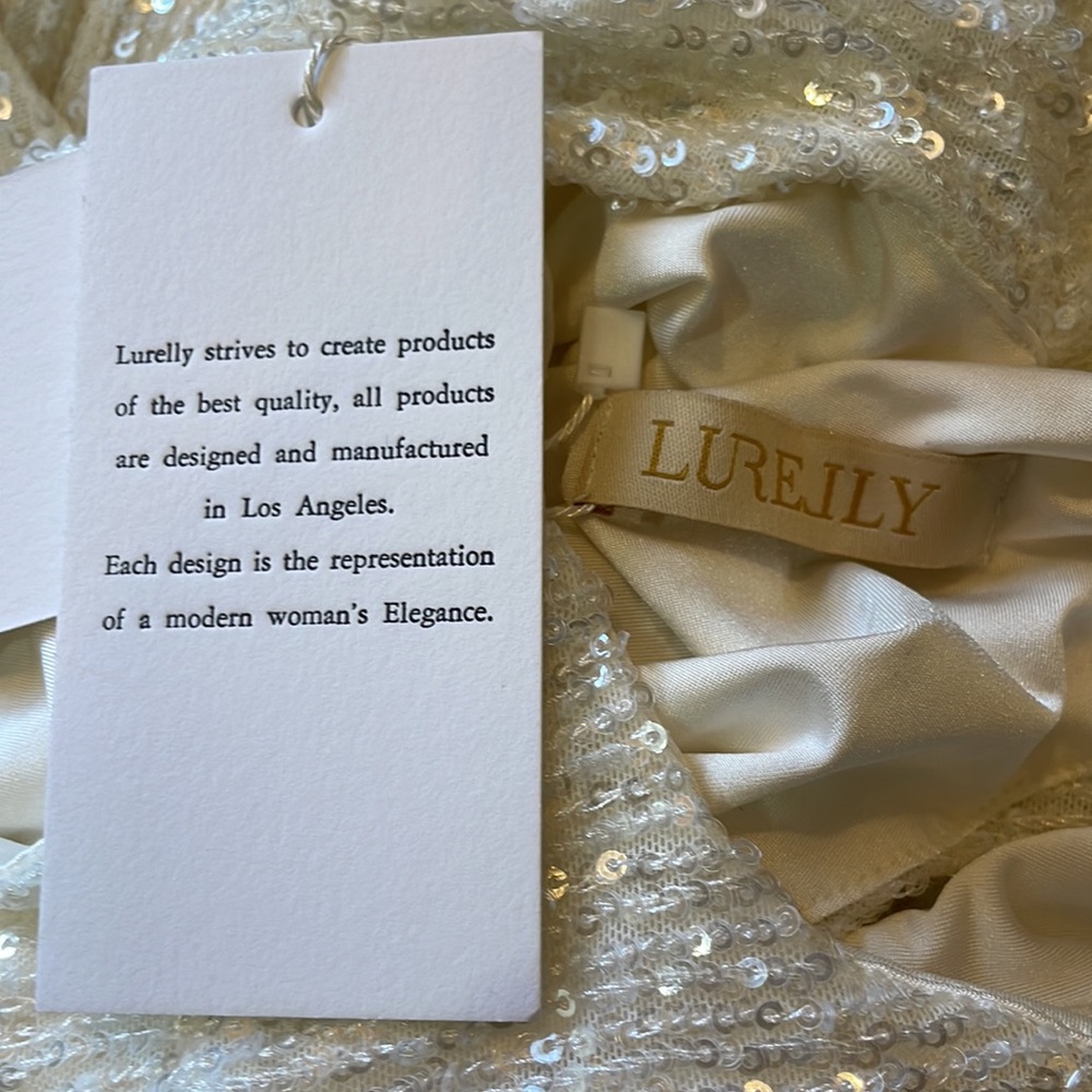 LURELLY SEQUIN GOWN (NWT) (WEDDING) - Picture 6 of 8